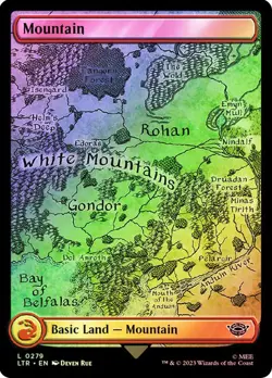 Magic The Gathering MTG MOUNTAIN (279) FOIL The Lord of the Rings NM Near Mint - Image 1