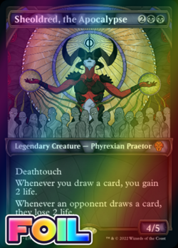 x1 Sheoldred, the Apocalypse DMU MTG 290 FOIL MYTHIC M/NM 1x - Image 1