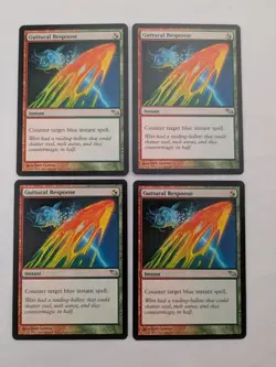 4x Guttural Response (Shadowmoor, Uncommon, 208, 2008) Light Played Playset MTG - Image 1