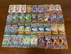 Mixed Lot Of 36 Pokemon Booster Packs Brand New Paldean Fates, 151 & More - Image 1