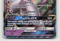Pokemon Mewtwo GX, 39/73, Shining Legends, Holo Rare, LP - Image 4
