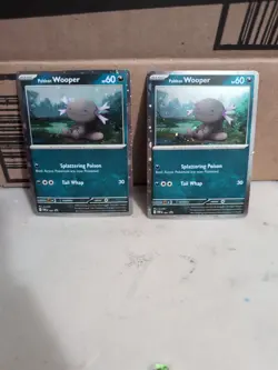 Pokemon TCG Paldean Wooper SVP 041 Black Star Promo Cosmos Holo Promo (Set of 2) - Image 1