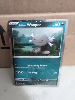 Pokemon TCG Paldean Wooper SVP 041 Black Star Promo Cosmos Holo Promo (Set of 2) - Image 3