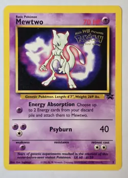 Pokemon MEWTWO No. 3 WoTC Kids WB Movie Promo - Near Mint 🍒 - Image 2