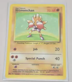 Pokemon TCG Base Set #7 Hitmonchan Holo (J3059G) - Image 1