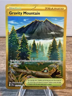 Pokemon TCG - Gravity Mountain 250/191 - Surging Sparks - Holo Gold Hyper Rare - Image 1