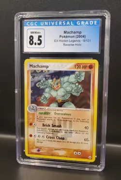 Pokemon MACHAMP Holo Rare 2004 ex Hidden Legends #9/101 CGC 8.5 - Image 1