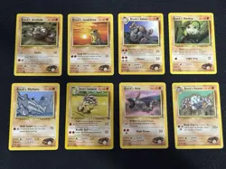 Pokemon TCG Gym Heroes / Gym Challenge Vintage Brock’s Pokemon Lot Of 8 - Image 1