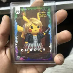 Bride of Chucky (Pikachu) #120 - Galaxy Holo - Electric Pikachu Cosplay Pokemon - Image 1