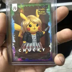 Bride of Chucky (Pikachu) #120 - Galaxy Holo - Electric Pikachu Cosplay Pokemon - Image 2