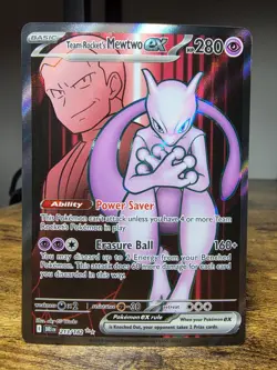 Pokemon TCG Team Rockets Mewtwo EX 213/182 Ultra Rare Destined Rivals - Image 1