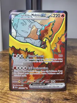Pokemon Team Rocket's Moltres ex 208/182 Sv10: Destined Rivals Holo - Image 1