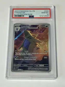 PSA 10 Tyranitar Pokemon Paldea Evolved Illustration Rare - Image 1