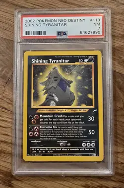 Pokemon Shining Tyranitar Holo - PSA 7 - Neo Destiny #113 - Near Mint - Image 1