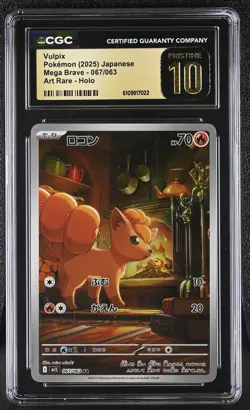 Vulpix 067/063 Art Rare Holo Mega Brave Pokemon Japanese CGC 10 Pristine - Image 1