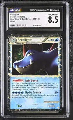FERALIGATR (2010) POKEMON HEARTGOLD & SOULSILVER 108/123 (HOLO) CGC 8.5 - Image 1