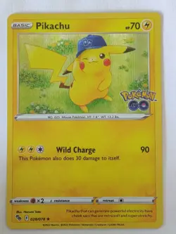 Pikachu (28) Holo Rare Pokemon GO 028/078 NM - Image 1