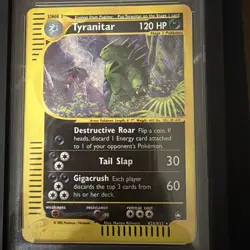 2003 Pokemon Aquapolis #H28 Tyrants-Holo PSA 7 With Black Guard - Image 2