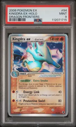 2006 POKEMON EX DRAGON FRONTIERS #94 KINGDRA EX-HOLO PSA 9 - Image 1
