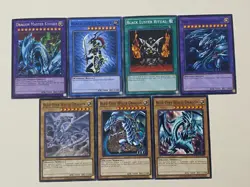 Yugioh Dragon Master Knight Blue Eyes Ultimate Black Luster Soldier - Free Holo - Image 1