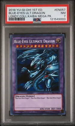 Yu-Gi-Oh! Blue-Eyes Ultimate Dragon LCKC-EN057 1st Edition 2018 PSA 7 Graded NM - Image 2