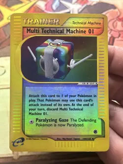 Multi Technical Machine 01 144/165 Reverse Holo Expedition Pokemon Card - MP - Image 1
