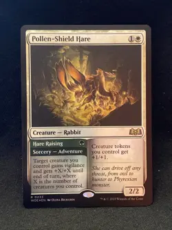 Pollen-Shield Hare Foil 0233 Rare Wilds Of Eldraine WOE Magic The Gathering Card - Image 1