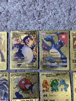 Set of 20 Cards Charizard,Blastoise,Mewtwo&More Gold Foil Fan Art Cards - Image 3