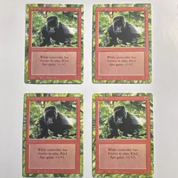 Magic: The Gathering Kird Ape x4 Red Creature Cards English Regular Finish - Image 1