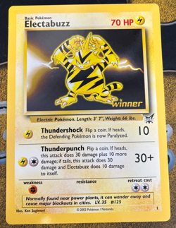 Pokemon Electabuzz Oversized JUMBO Winner Promo Card Lightly Played - Image 2