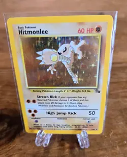 Hitmonlee 7/62 Fossil Pokemon Card Holo WOTC TCG NM - Image 2