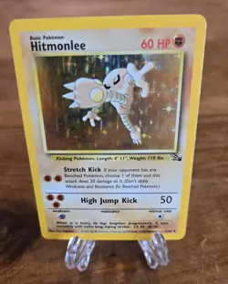 Hitmonlee 7/62 Fossil Pokemon Card Holo WOTC TCG NM - Image 4