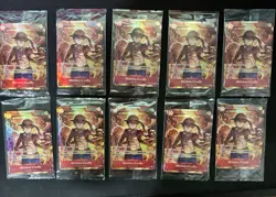 Set Of 10 Sealed Promo One Piece Card Treasure Booster Monkey.D.Luffy ST10-006 - Image 1