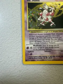 Pokemon TCG Mr. Mime Jungle Holo Card 6/64 Unlimited Rare MP Condition - Image 3