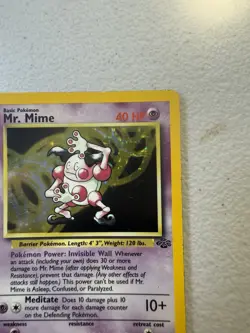 Pokemon TCG Mr. Mime Jungle Holo Card 6/64 Unlimited Rare MP Condition - Image 5