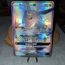 2019 Pokemon TCG 177a/168 Rayquaza GX JUMBO Card Holo - Image 1