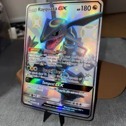 2019 Pokemon TCG 177a/168 Rayquaza GX JUMBO Card Holo - Image 2