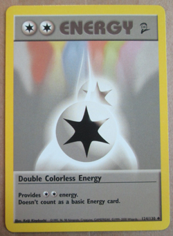 Double Colorless Energy - 124/130 - Uncommon WOTC TCG-Base Set 2 Pokemon Card - Image 1