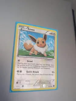 Pokemon Eevee Card 89/116 Common Reverse Holo Plasma Freeze - Image 1