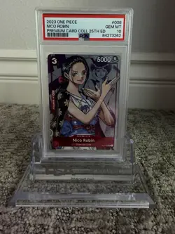 PSA 10 Nico Robin One Piece Premium Card Collection 25th Anniversary 008 English - Image 1