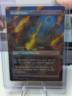 Steam Vents (Borderless) - Foil - Lorwyn Eclipsed - NM- Shock land - MTG - Image 1