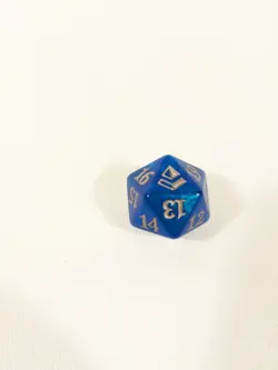 MTG d20 Spindown 20-sided Life Counter die dice Amonkhet Blue - Image 1
