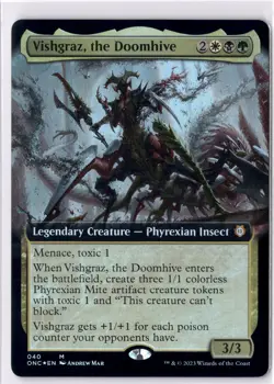 Vishgraz, The Doomhive NM/M* FOIL EXTENDED Phyrexia Commander 040 -UnltdCards - Image 1