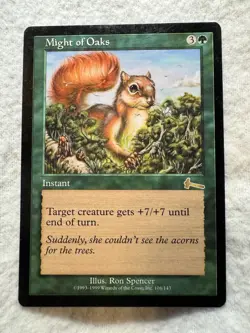 MTG - Might of Oaks - Urza's Legacy - LP - Free Shipping! - Image 1