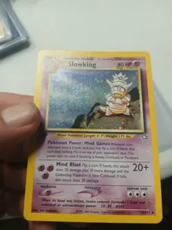 1st Edition Slowking Pokemon Card TCG Neo Genesis Holo 14/111 Swirl - Image 5