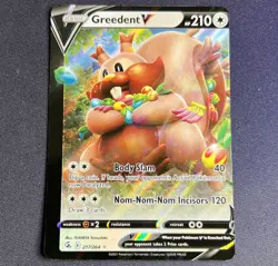 2021 Pokemon Greedent V Alignment Dot Error Miscut RARE! #217/264 STEAL - Image 1