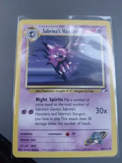 Pokemon TCG Sabrina’s Haunter 58/132 Gym Heroes Set LP Condition - Image 1