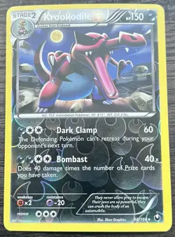 Krookodile 66/108 Pokemon TCG Black White Dark Explorers Reverse Holo LP - Image 1