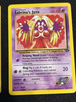Pokemon TCG Gym Heroes / Gym Challenge Vintage Sabrina’s Pokemon Lot Of 8 - Image 4
