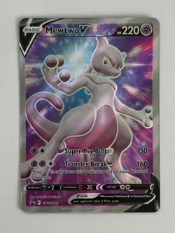 Pokemon TCG Mewtwo V SWSH229 Promo Full Art Sword & Shield Promos - Image 1